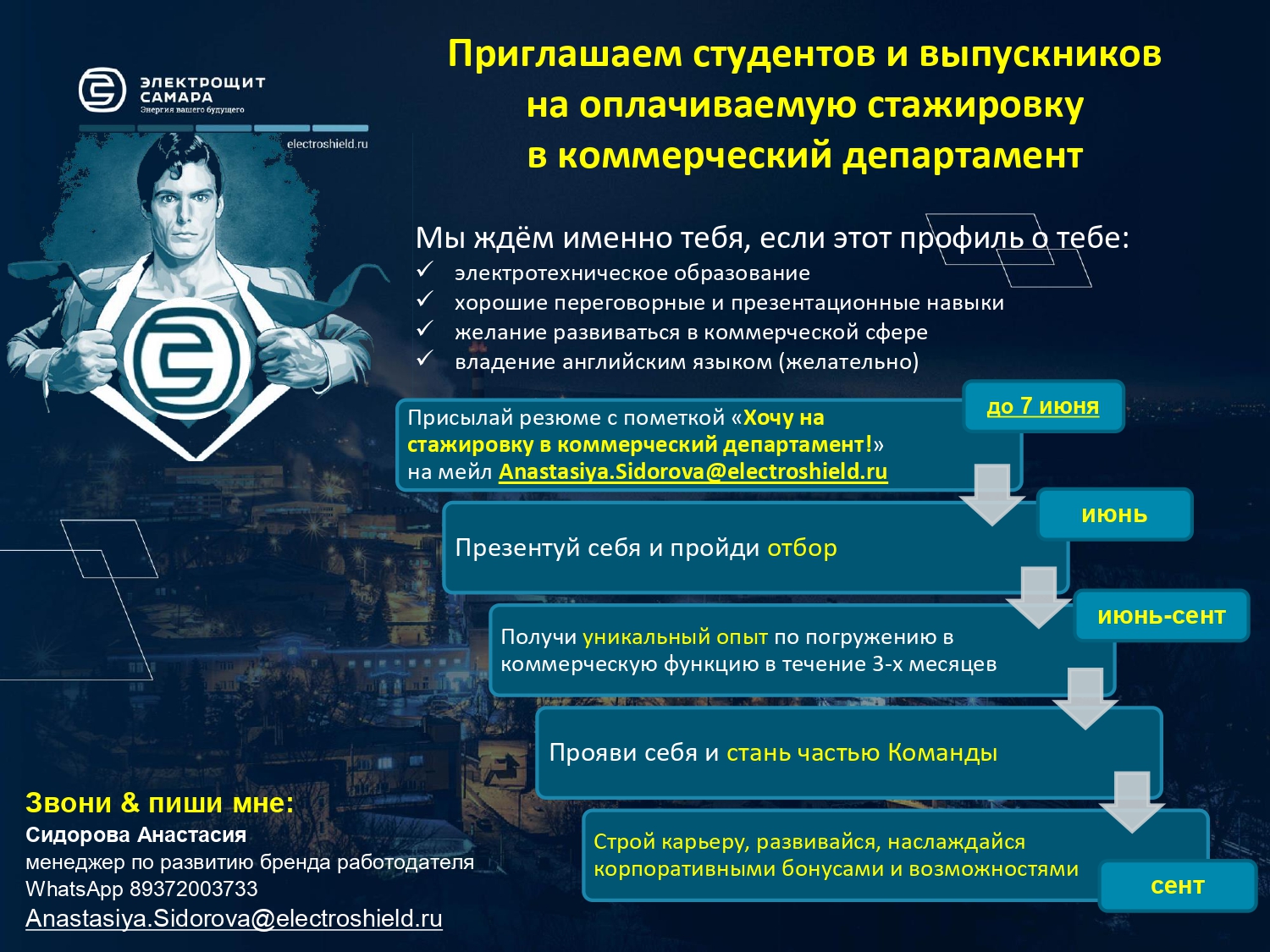 Оплачиваемая стажировка-Электрощит Самара